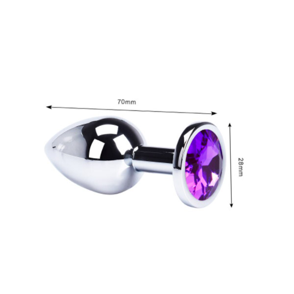 Small Crystal Jewelry Steel Butt Plug - Product Gallery View 3 | act wellness