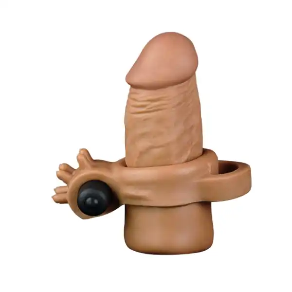 Soft Realistic Penis Extender Enlarger Dick Vibrator Sleeve - Product Gallery View 3 | act wellness