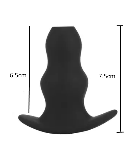 Large Soft Silicone Hollow Enema Butt Plug Prostate Massager - Product Gallery View 2 | act wellness