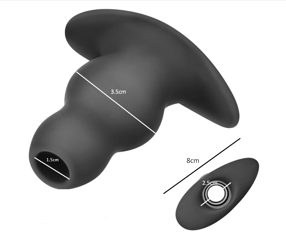 Large Soft Silicone Hollow Enema Butt Plug Prostate Massager - Product Gallery View 3 | act wellness