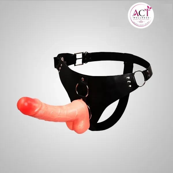Solid Strap On Dildo With Harness - Buy Online in India | act wellness - view 1