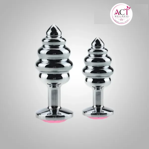2pcs Spiral Metal Anal Prostate Jewelry Butt Plug - Buy Online in India | act wellness - view 1