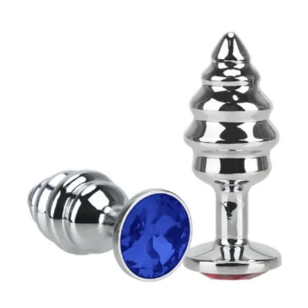 2pcs Spiral Metal Anal Prostate Jewelry Butt Plug - Product Gallery View 2 | act wellness