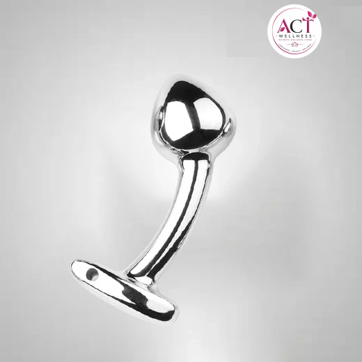 Stainless Steel Anal Plug Curved Sex Toys Women Men G-spot Dildo Butt Plug - Buy Online in India | act wellness - view 1