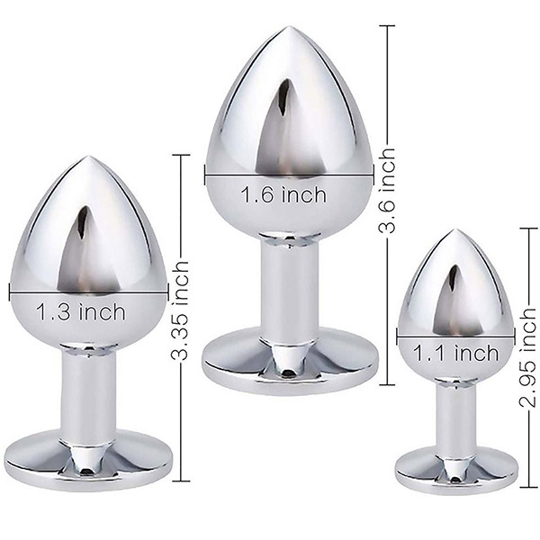 Stainless Steel Anal Plugs Trainer KitLuxury Diamond Jewelry - Product Gallery View 3 | act wellness