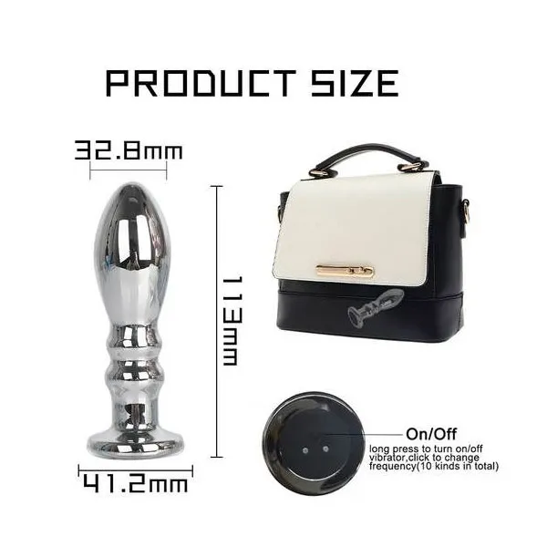Stainless Steel Anal,Prostate Vibrators with USB charge - Product Gallery View 4 | act wellness