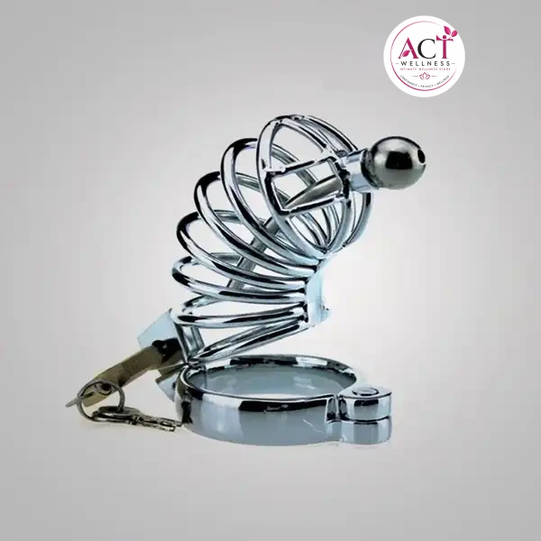 Stainless Steel Lockable Penis Cage For Men - Buy Online in India | act wellness - view 1