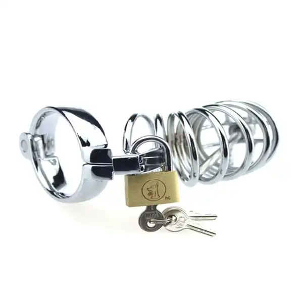 Stainless Steel Lockable Penis Cage For Men - Product Gallery View 2 | act wellness
