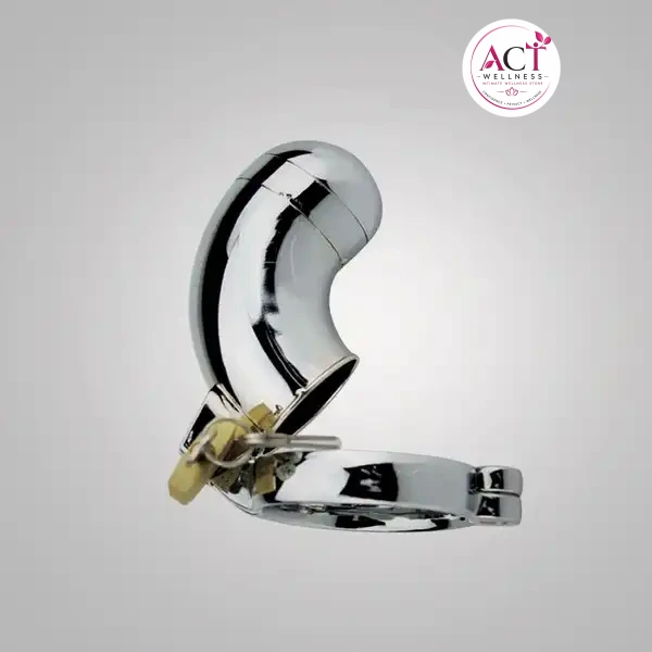 Stainless Steel Male Chastity Cage Bondage Penis Lock Ring - Buy Online in India | act wellness - view 1