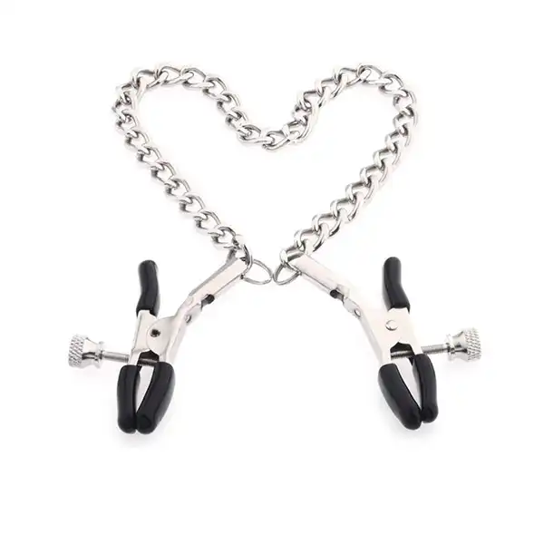 Steel Metal Chain Nipple Stimulation Clamps - Product Gallery View 4 | act wellness