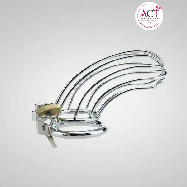 Steel Metal Male Chastity Device Locked Cage - Buy Online in India | act wellness - view 1