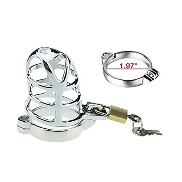 Steel Penis Chastity cage Lock - Product Gallery View 3 | act wellness