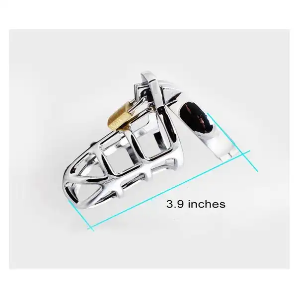 Steel Penis Chastity cage Lock - Product Gallery View 4 | act wellness