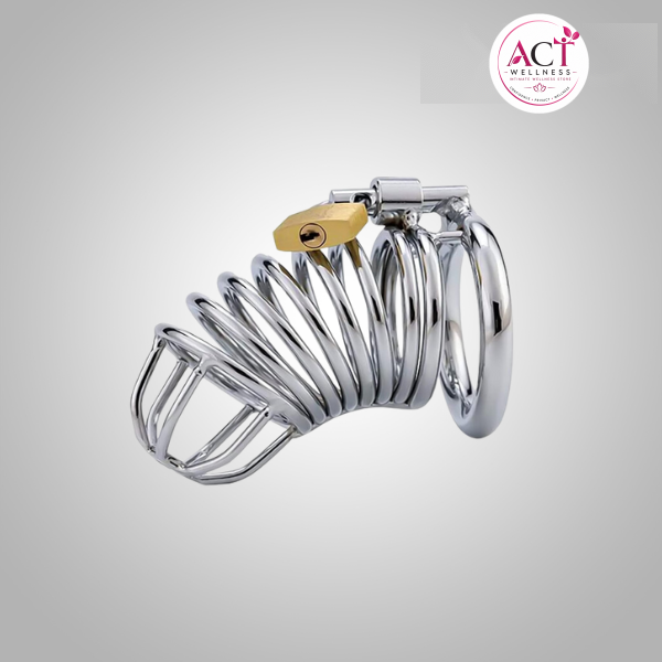 Steel Spring Chastity Cage Lock - Buy Online in India | act wellness - view 1