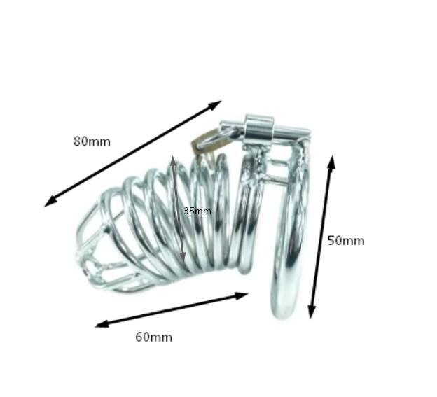 Steel Spring Chastity Cage Lock - Product Gallery View 3 | act wellness