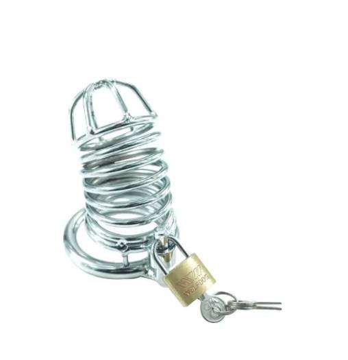Steel Spring Chastity Cage Lock - Product Gallery View 4 | act wellness