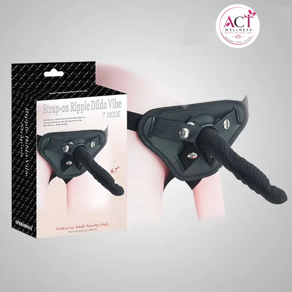 Strap-on Ripple Dildo Vibe - Buy Online in India | act wellness - view 1