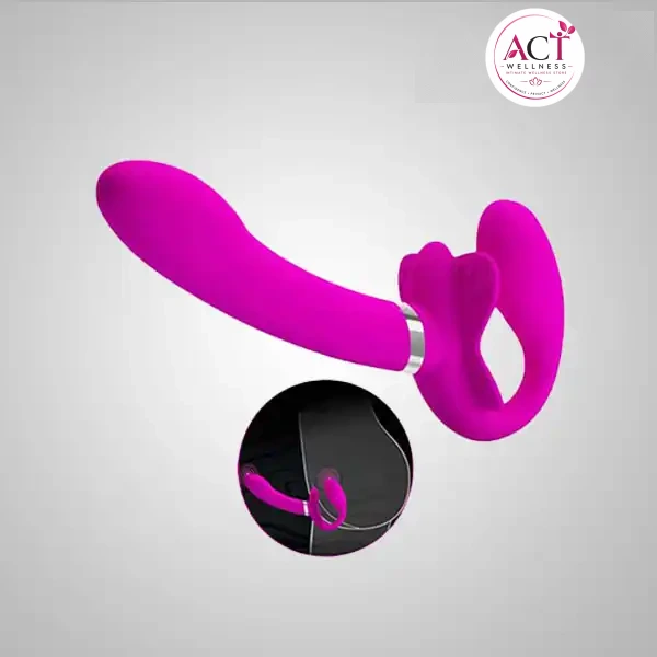 12 Speed Vibration Double Penetration Strap-on Vibrator Lesbian Sex Toys - Buy Online in India | act wellness - view 1