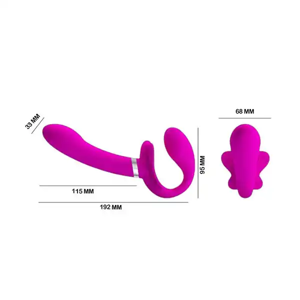 12 Speed Vibration Double Penetration Strap-on Vibrator Lesbian Sex Toys - Product Gallery View 4 | act wellness