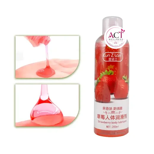 Strawberry Body Lubricant 200ml - Product Gallery View 2 | act wellness