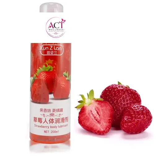 Strawberry Body Lubricant 200ml - Product Gallery View 3 | act wellness