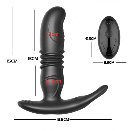 Thrusting Anal Vibrator Remote Control Prostate Massager - Product Gallery View 4 | act wellness