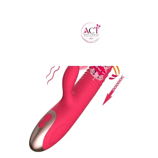 Thrusting Rabbit G Spot Clitoral Stimulator Vibrator with Magnetic Charging - Product Gallery View 5 | act wellness