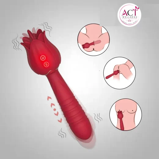 Thrusting Rose Toy With Dildo - Buy Online in India | act wellness - view 1