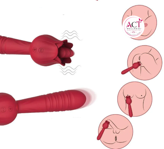 Thrusting Rose Toy With Dildo - Product Gallery View 5 | act wellness