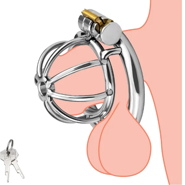 Tomi Stainless Steel Male Chastity Cock Cage - Product Gallery View 4 | act wellness