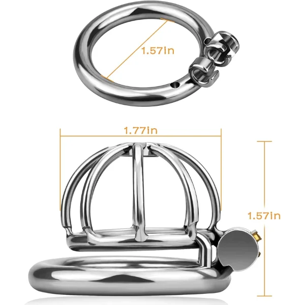 Tomi Stainless Steel Male Chastity Cock Cage - Product Gallery View 5 | act wellness