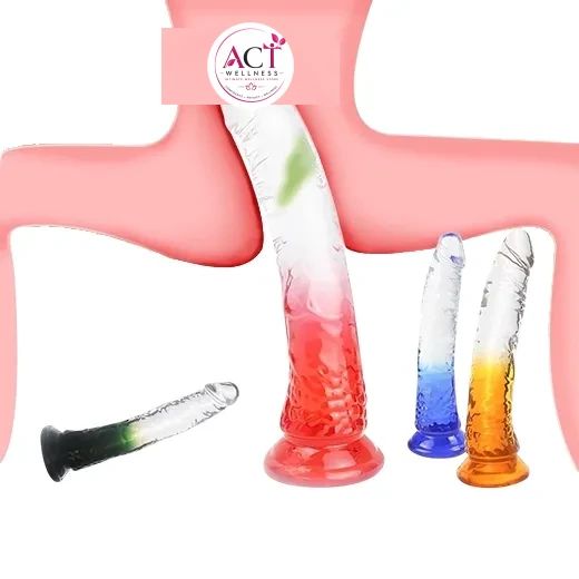 Transparent Anal Dildo With Suction Cup - Product Gallery View 2 | act wellness