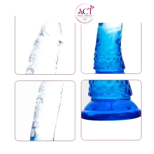 Transparent Anal Dildo With Suction Cup - Product Gallery View 4 | act wellness