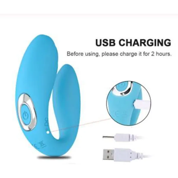 U Shape USB Rechargeable Vibrator for Couples - Product Gallery View 2 | act wellness