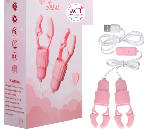 USB Nipple Clamp Vibrator for Women - Product Gallery View 5 | act wellness