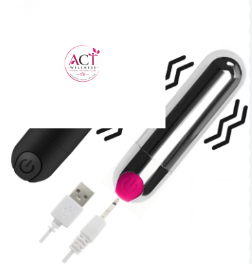Powerful USB Rechargeable Bullet Vibrator - Product Gallery View 5 | act wellness