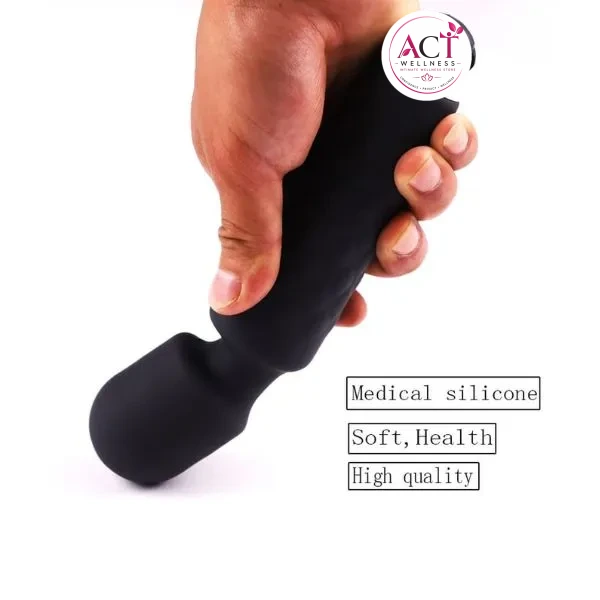 USB Rechargeable Multi Speed G-Spot Magic Wand Vibrator - Product Gallery View 3 | act wellness