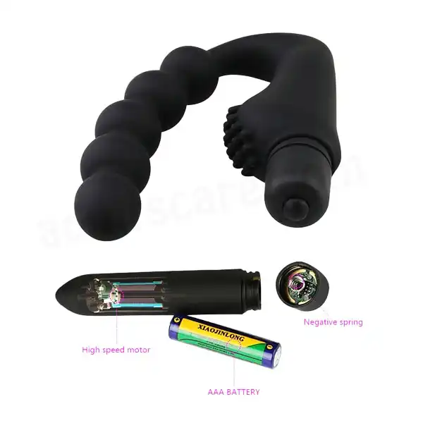 Vibrating Anal Beads Prostate Massager - Product Gallery View 2 | act wellness