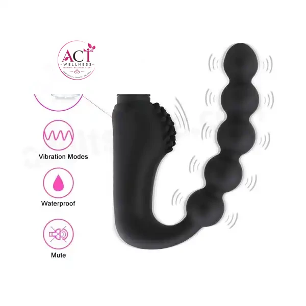 Vibrating Anal Beads Prostate Massager - Product Gallery View 3 | act wellness