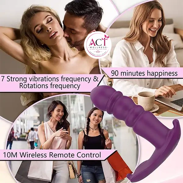 Rotating Vibrating Panty G Spot Clitoris Stimulator Vibrator - Product Gallery View 3 | act wellness