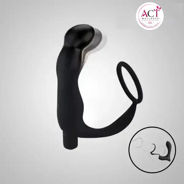 Vibrating Prostate Massager with Penis Ring - Buy Online in India | act wellness - view 1