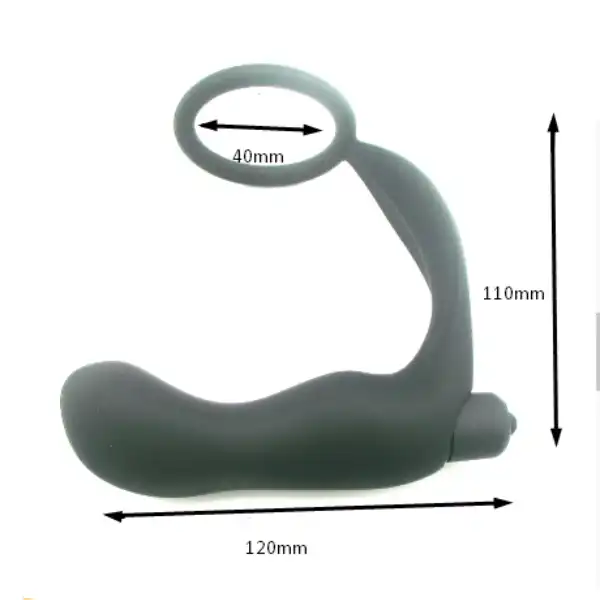 Vibrating Prostate Massager with Penis Ring - Product Gallery View 2 | act wellness