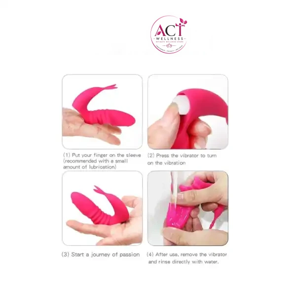 Waterproof Finger Sleeve Vibrator - Product Gallery View 2 | act wellness
