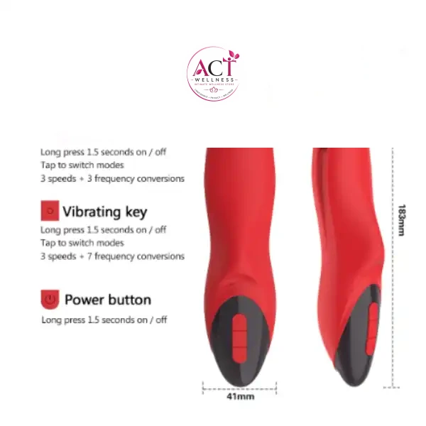 Waterproof Ultra-quiet Tongue Shape Vibrator Sex Toy - Product Gallery View 2 | act wellness