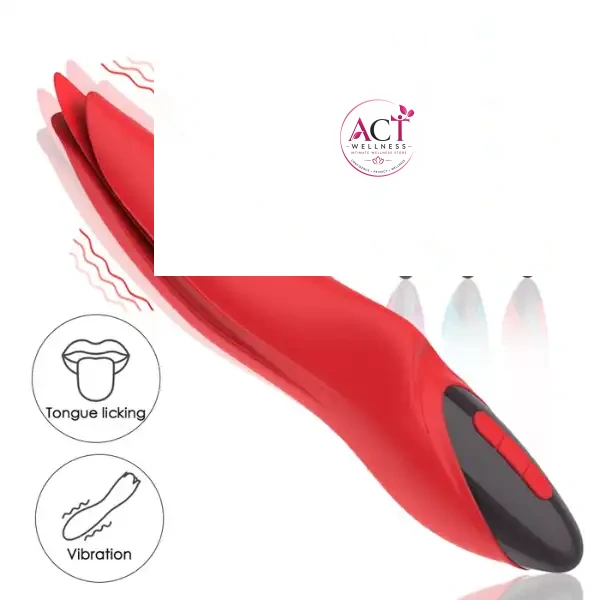 Waterproof Ultra-quiet Tongue Shape Vibrator Sex Toy - Product Gallery View 3 | act wellness