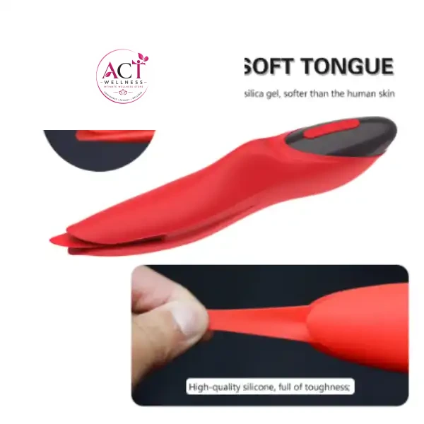 Waterproof Ultra-quiet Tongue Shape Vibrator Sex Toy - Product Gallery View 6 | act wellness