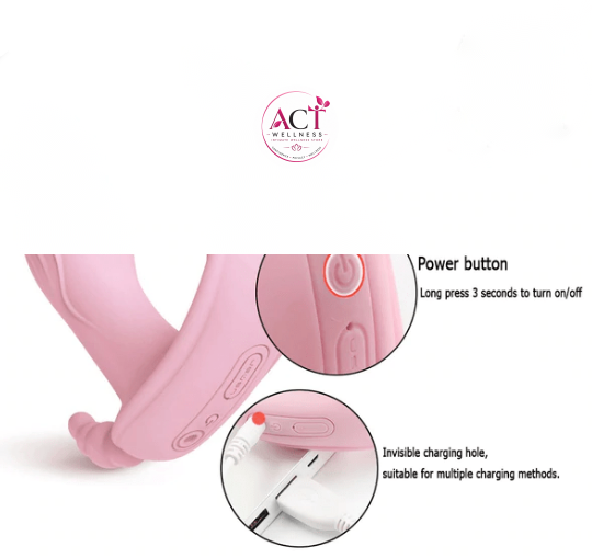 Wearable Butterfly Dildo Vibrator Adult Sex Toys G Spot Clitoris Stimulator - Product Gallery View 3 | act wellness