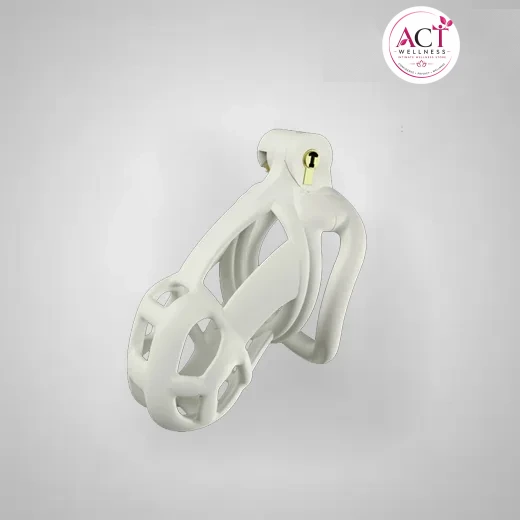 White Male Chastity Device with Adjustable 4 Rings - Buy Online in India | act wellness - view 1