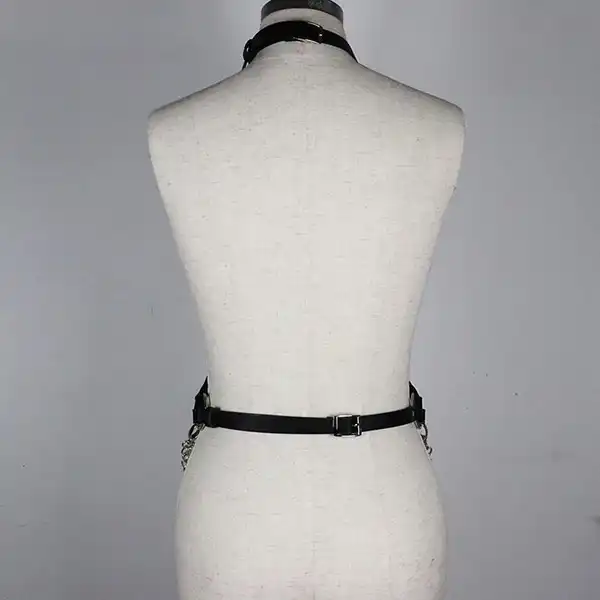 Women Sexy Leather Body Harness Bondage Chain Waist Belt Strap Corset Bustier - Product Gallery View 2 | act wellness